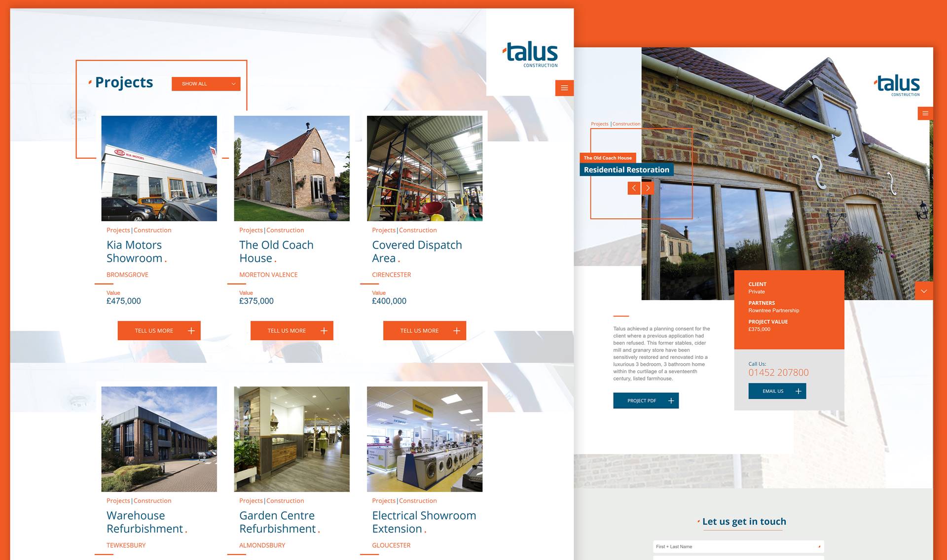 Frontend & Umbraco development of responsive website Talus construction by Hussein Khraibani - Projects list
