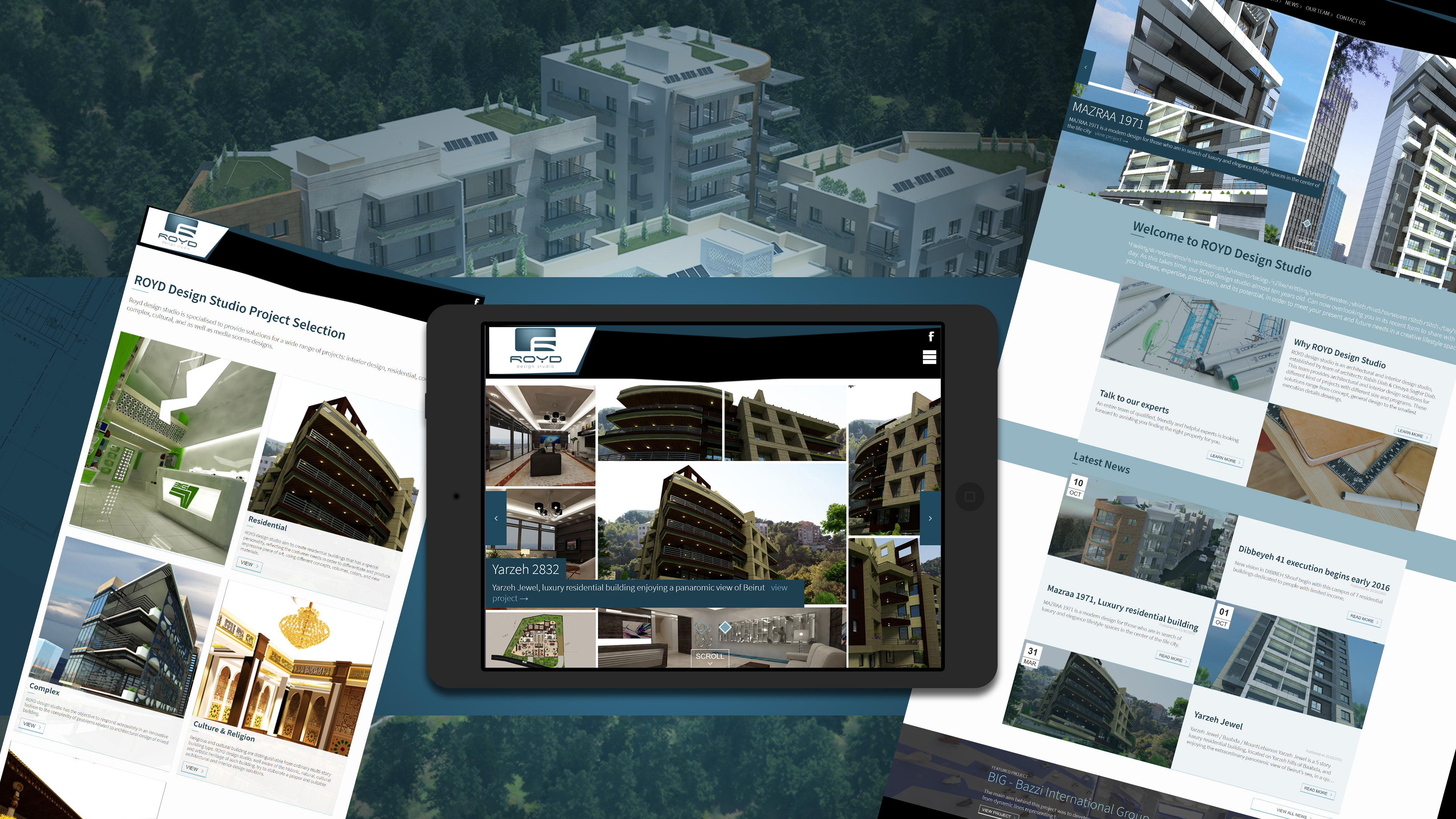 ROYD architecture website design & development by Hussein Khraibani