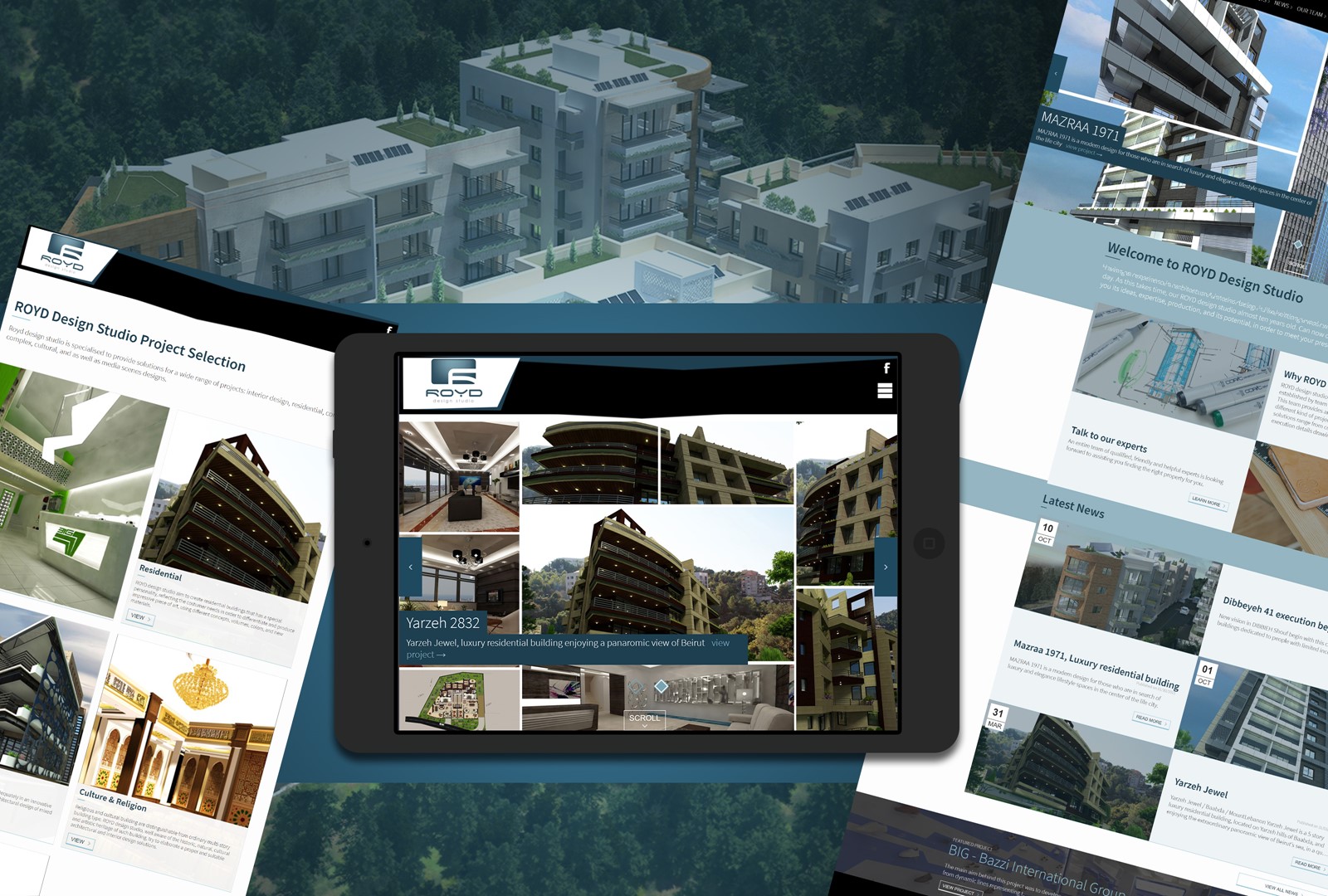 ROYD Architecture Studio, website development by Hussein Khraibani
