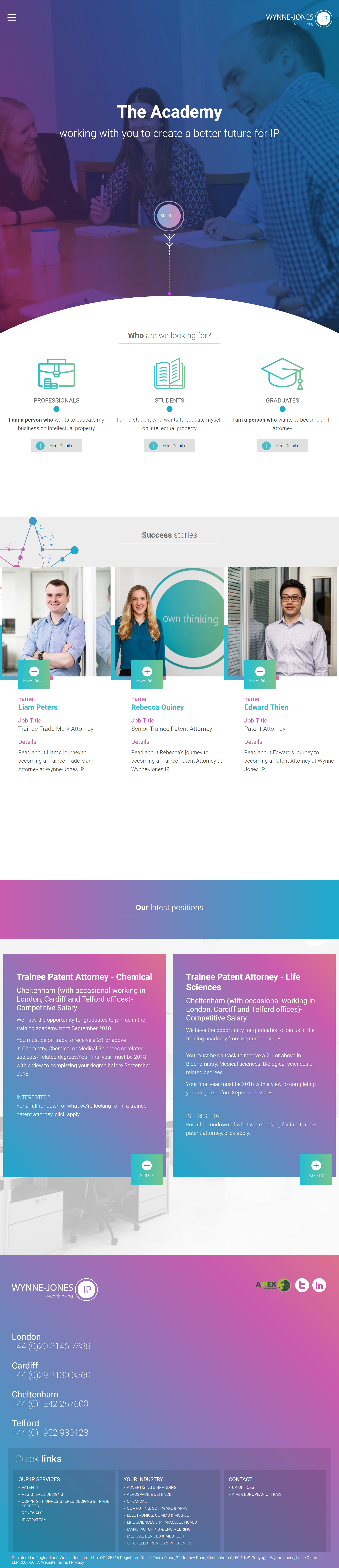 Front-end development of wynne-jones website by Hussein Khraibani