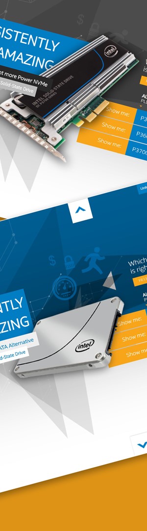 Frontend Development One page site for Intel consistently amazing SSD3500 campaign Frontend Development One page site for Intel consistently amazing SSD3500 campaign