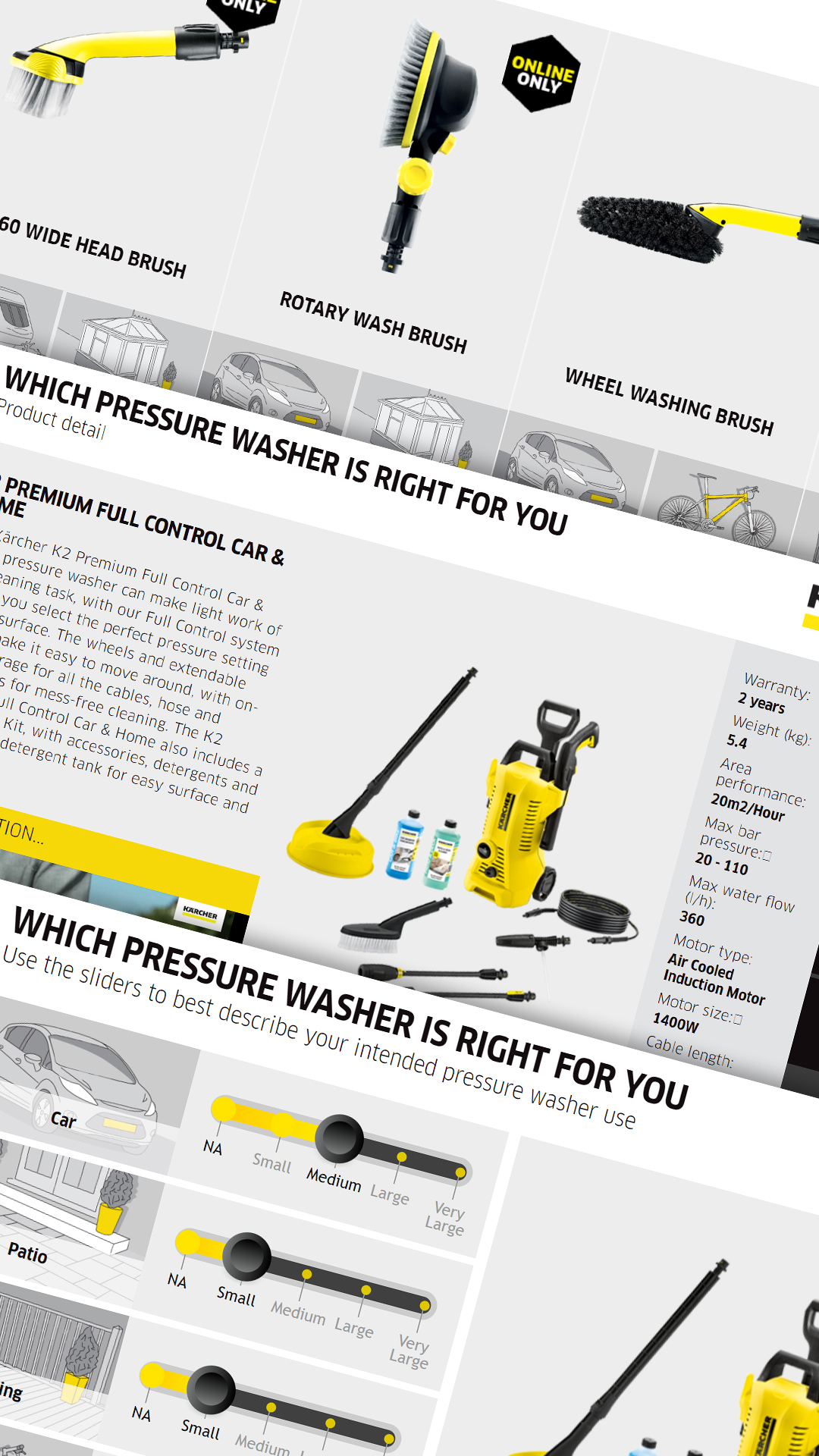 Frontend development of Karcher Product selector built using AngularJS by Hussein Khraibani