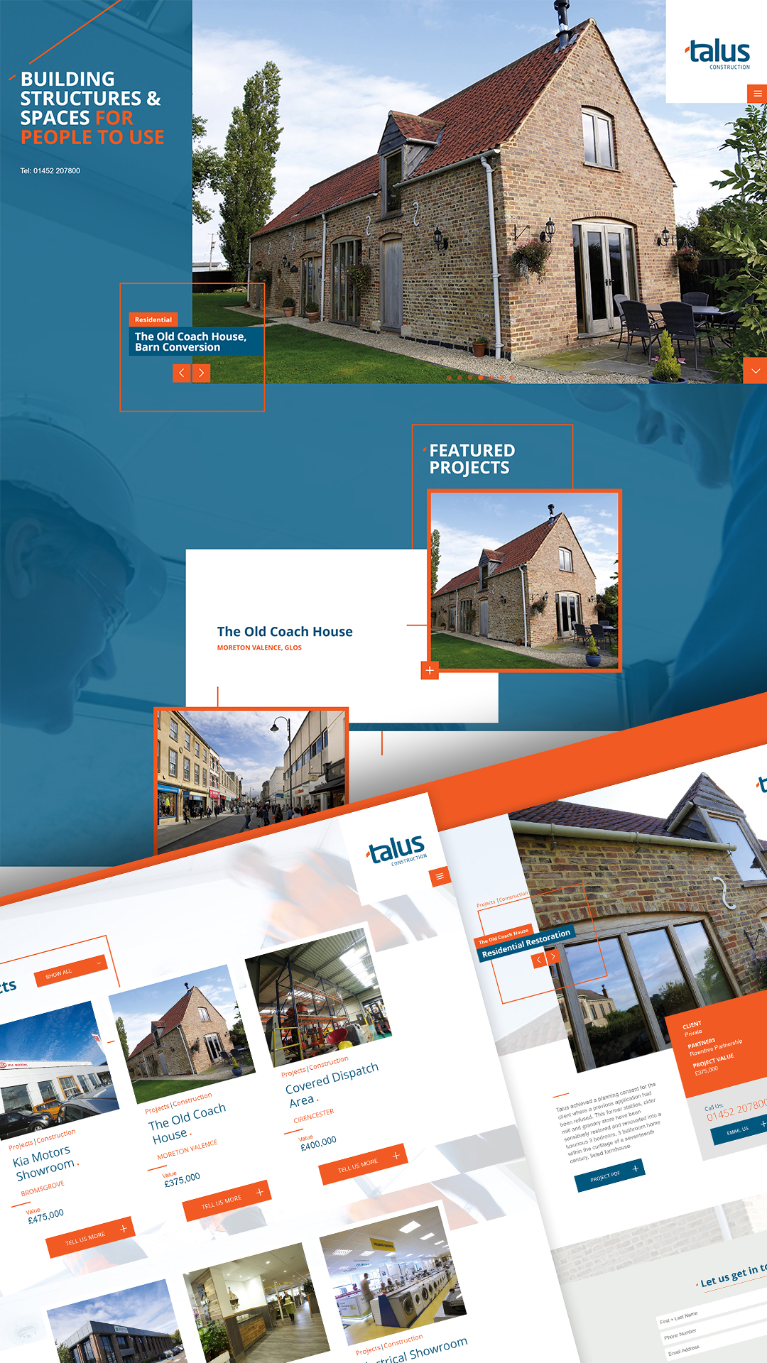Frontend  & Umbraco development of Talus Construction a responsive website by Hussein Khraibani